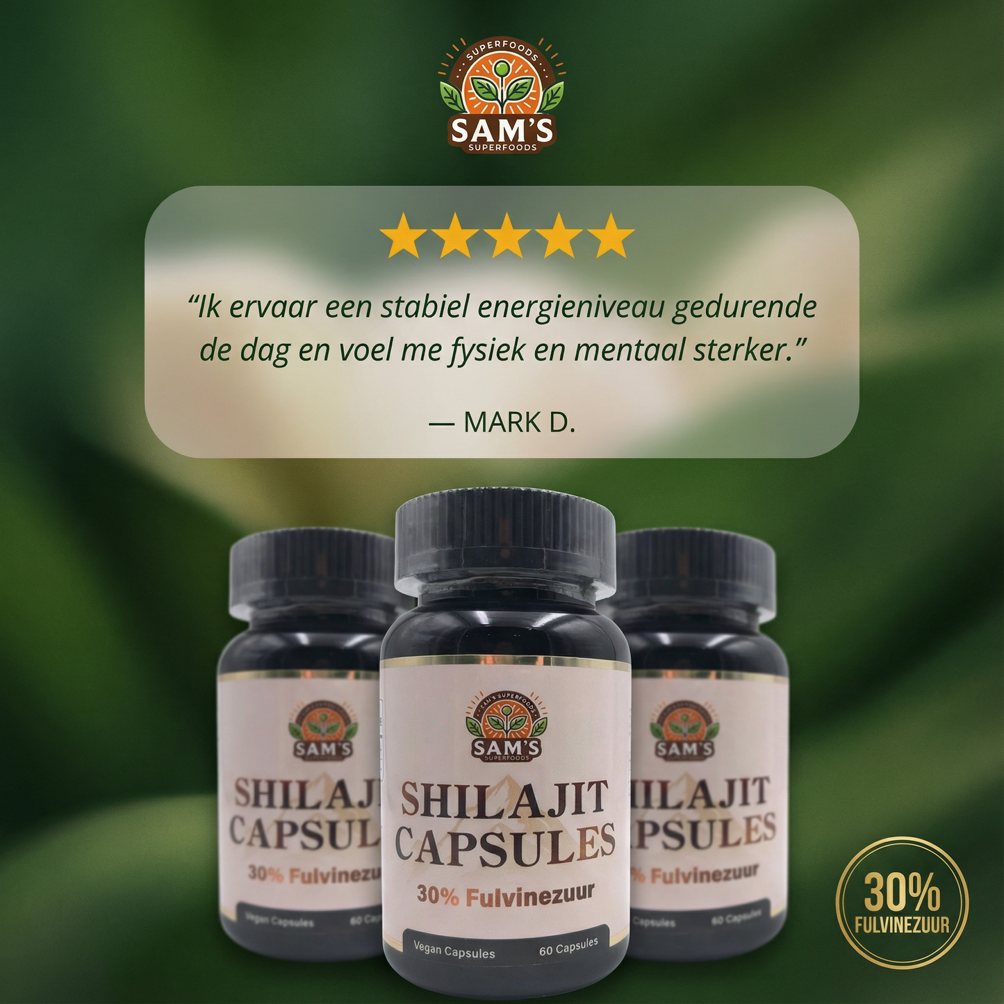 Shilajit Capsules - 30% Fulvinezuur - 500 mg