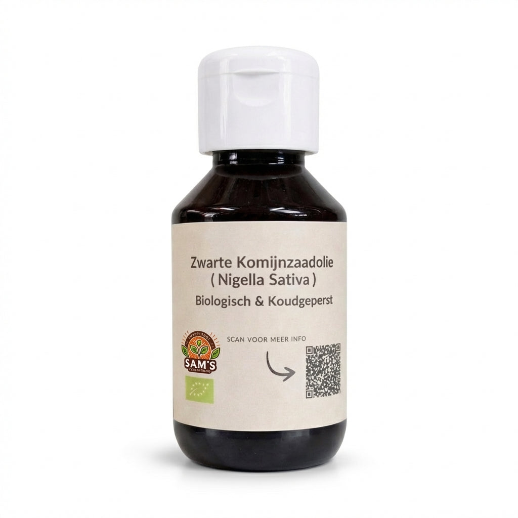 Zwarte Komijnzaadolie (Nigella Sativa) Biologisch & Koudgeperst