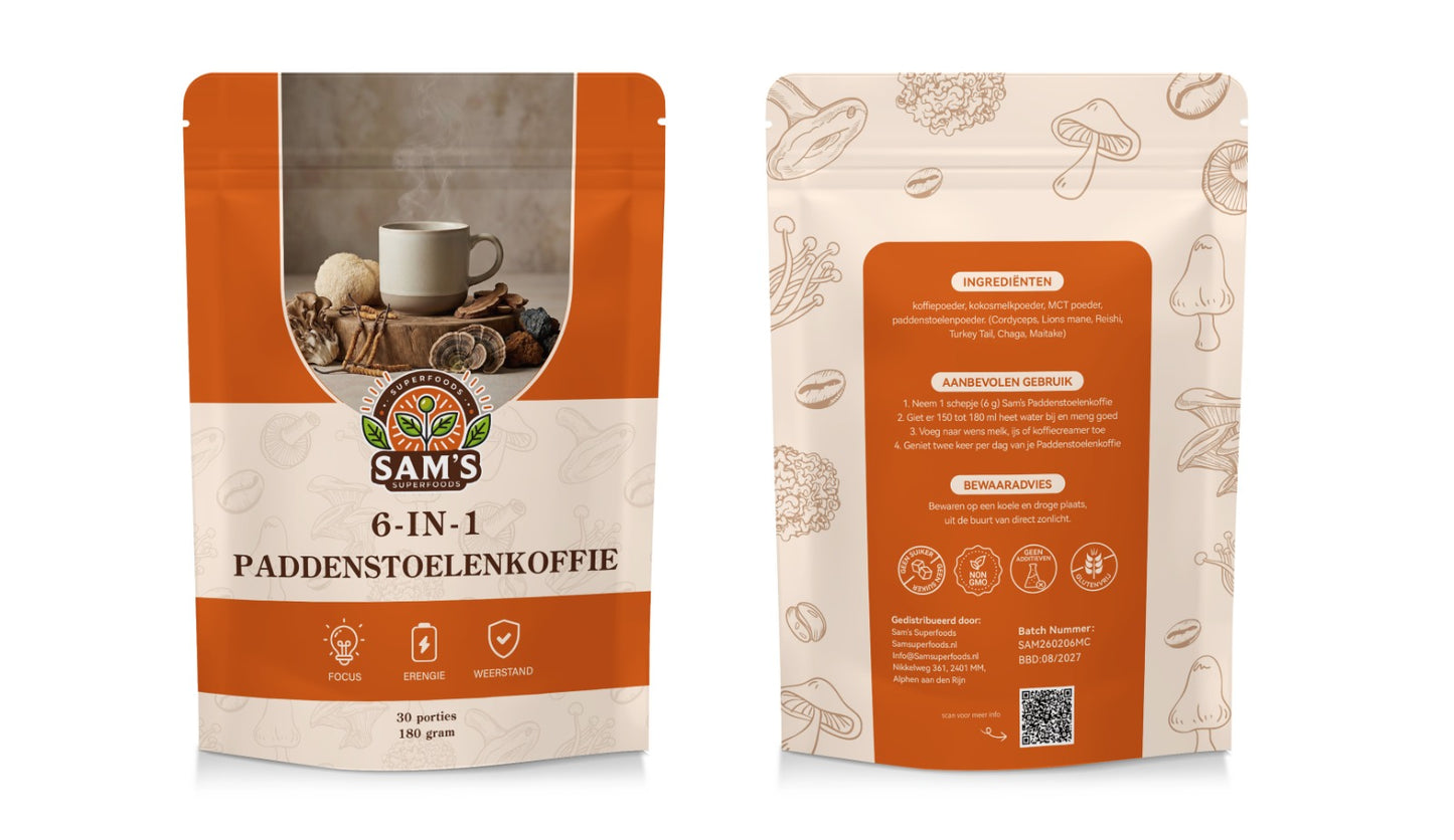 6 in 1 Mushroom Coffee – Mushroom Coffee with Lion's Mane & Reishi
